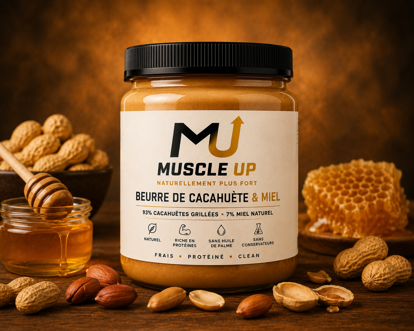 Muscle Up Le Charmeur - Beurre de Cacahuète & Miel 300g